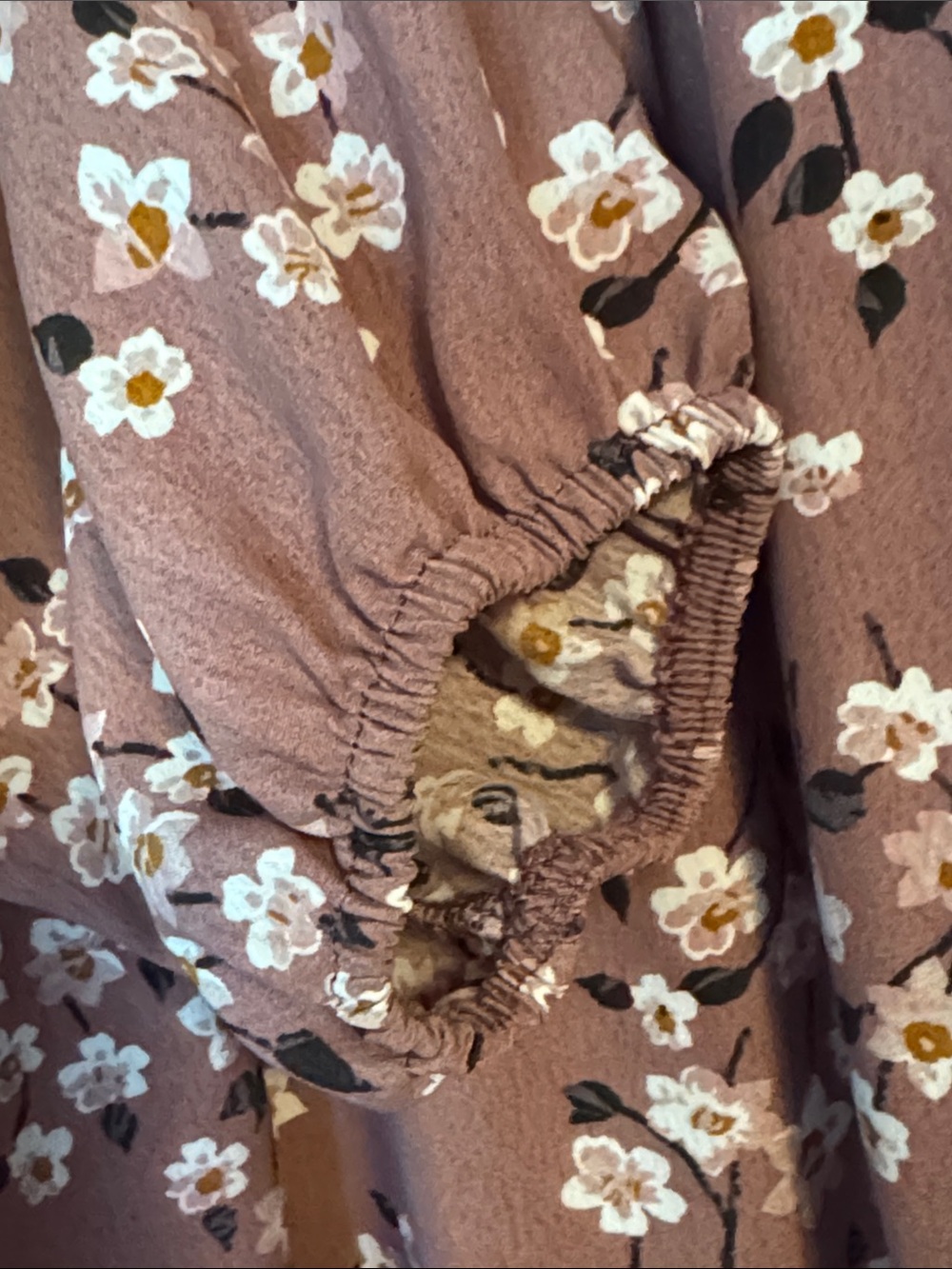 HEIMISH USA Dusty Mauve Floral V-Neck Babydoll Blouse - Picture 5 of 8